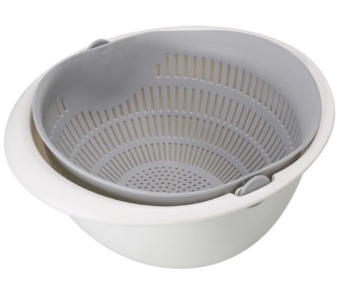 Double-Dish Sink Drain Basket Kitchen Panning
