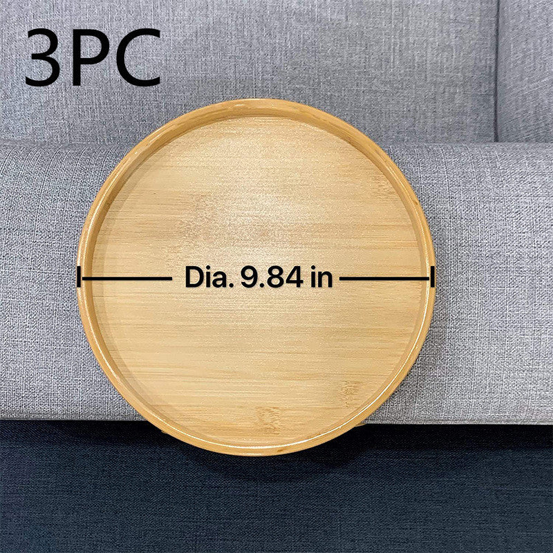 Round Storage Bamboo Tray Sofa With Legs