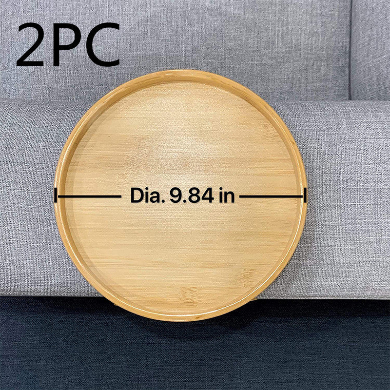 Round Storage Bamboo Tray Sofa With Legs