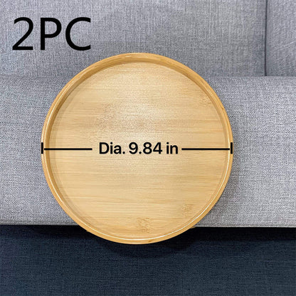 Round Storage Bamboo Tray Sofa With Legs