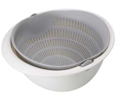 Double-Dish Sink Drain Basket Kitchen Panning