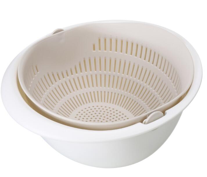 Double-Dish Sink Drain Basket Kitchen Panning