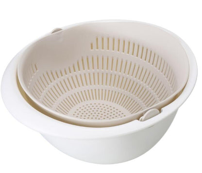 Double-Dish Sink Drain Basket Kitchen Panning