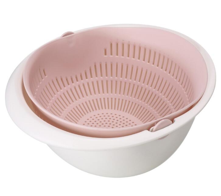 Double-Dish Sink Drain Basket Kitchen Panning