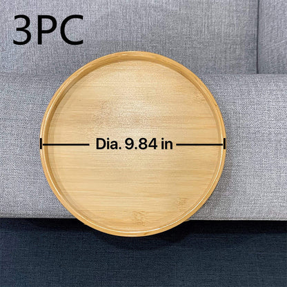 Round Storage Bamboo Tray Sofa With Legs
