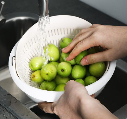 Double-Dish Sink Drain Basket Kitchen Panning