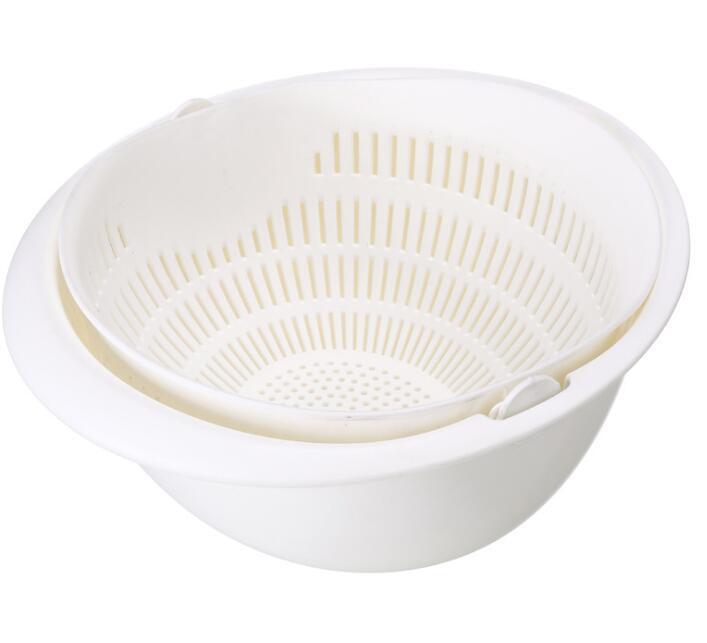 Double-Dish Sink Drain Basket Kitchen Panning